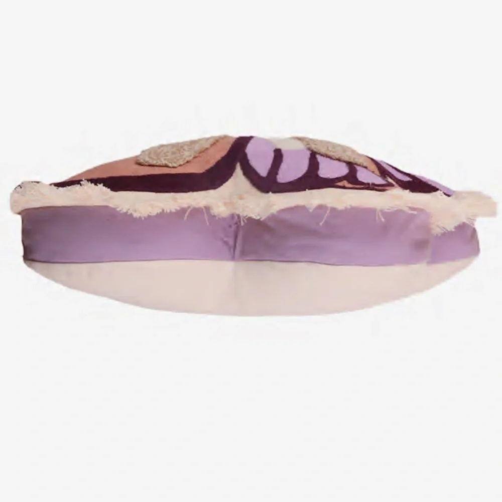 Butterfly Shaped Pillow with Fringe Perfect Size New With Tags Purple 17x14x4.5